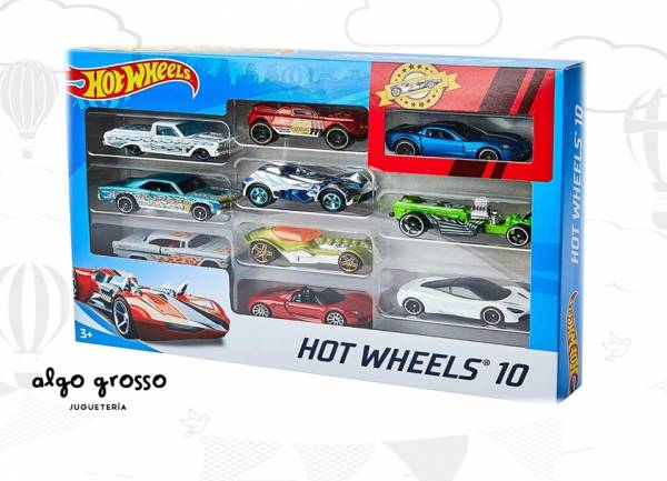 HOT WHEELS CAJA DE 10 AUTOS art.54886