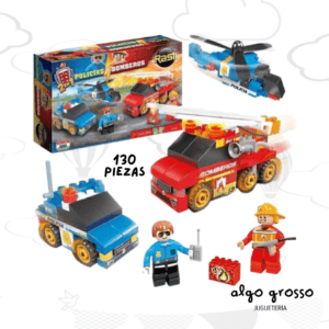 RASTI POLICIAS Y BOMBEROS 130 PIEZAS art.1085