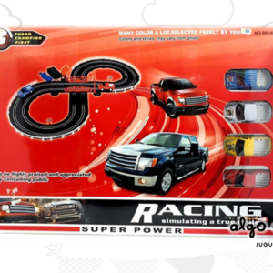 PISTA RACING 2 CAMIONETAS CON PULSADOR Y CARCASAS art.589-40A/6246