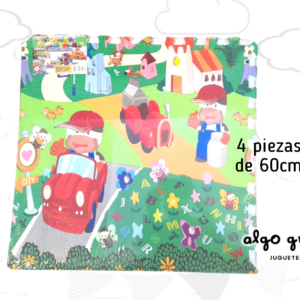 PISO GOMA EVA ENCASTRABLE CON DIBUJOS Y BORDES 4 PIEZAS MOSAICOS DE 60CM art.FDCB7620