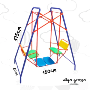 HAMACA GEMELA 2 LUGARES METAL/PLASTICO 1,75CM art.JLP1