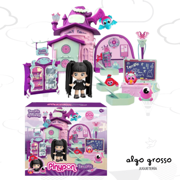 PINYPON TERRIFIC ACADEMY SET 1 FIGURA + 20 ACCESORIOS art.PNY54000