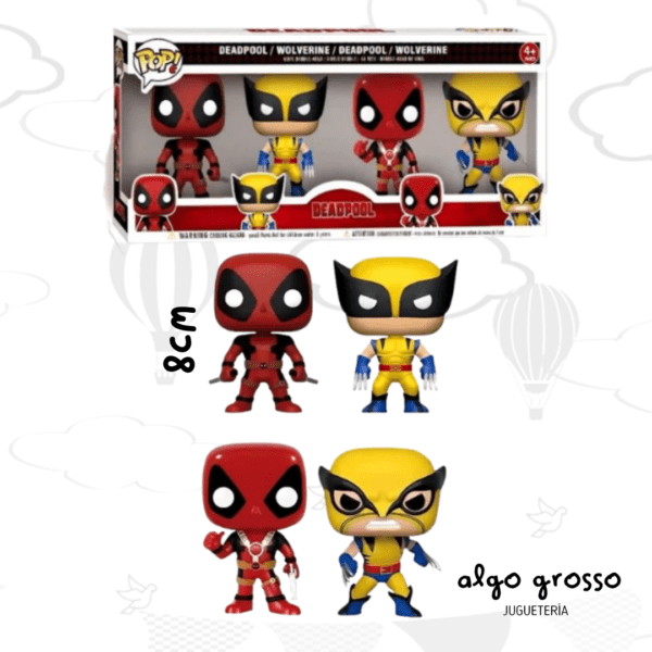 DEADPOOL VS WOLVERINE POP 4 FIGURAS art.240438