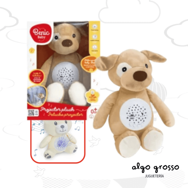 PERRITO PELUCHE PROYECTOR CON SONIDO - BENIC BABY art.BB178-D