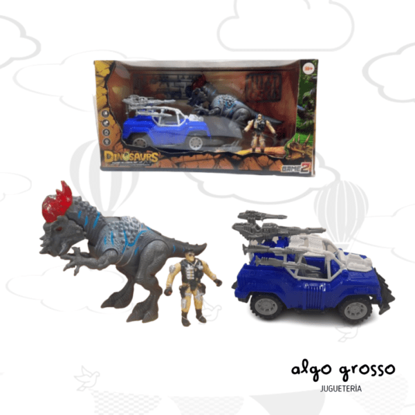 PLAY SET DINOSAURS CON CAMION 1 FIGURA + DINOSAURIO + ACCESORIOS art.22346