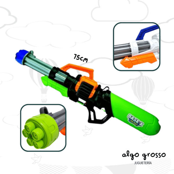 SUPER PISTOLA LANZA AGUA MAGNUM 75CM BOLSA art.8262