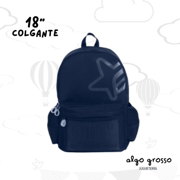 MOCHILA COLGANTE 18" FOOTY "BIG KIDS LIMITED EDITION" NEGRA art.F5003