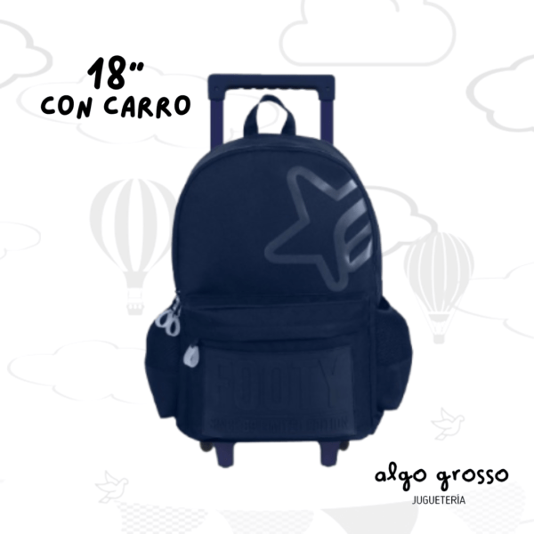 MOCHILA CARRO 18" FOOTY "BIG KIDS lLIMITED" AZUL art.F5001