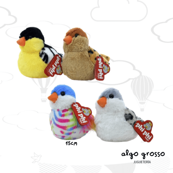 PAJARITOS PELUCHE SURTIDOS 15CM art.8192