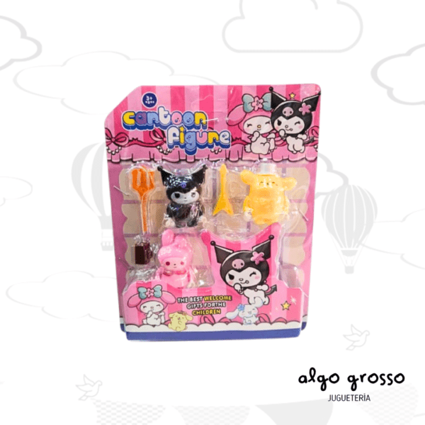 KUROMI 3 FIGURAS + ACCESORIOS - SURTIDOS art.86080