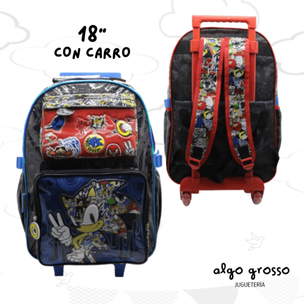 MOCHILA CARRO 18" SONIC GRAFITI art.SO326