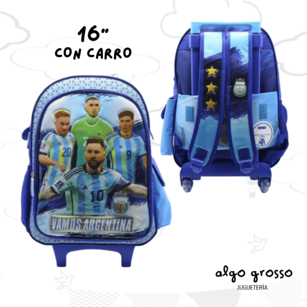 MOCHILA CON CARRO 16" AFA SELECCION + STICKERS  art.AF116