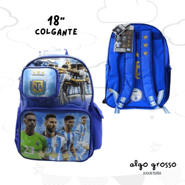 MOCHILA COLGANTE 18" AFA SELECCION + STICKERS  art.AF025