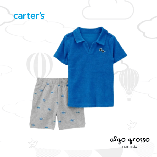 SET 2 PIEZAS REMERA MANGAS CORTAS Y SHORT  - TALLE 24M art.1R047510