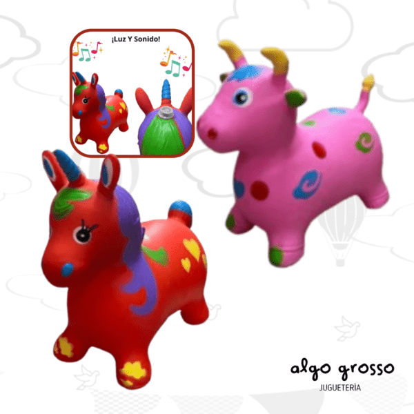 SALTARIN UNICORNIO - TORO CON LUZ Y SONIDO art.24026