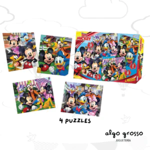MICKEY 4 PUZLES 12 - 16 - 24 - 36 PIEZAS art.DCH07690
