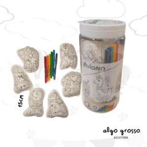 SET 2 MUÑECOS PARA PINTAR/LAVAR/COLOREAR art.MUÑE