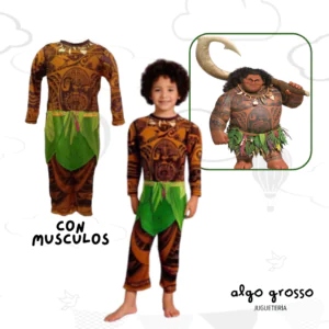 DISFRAZ MAUI CON MUSCULOS TALLE 2 art.CAD1180