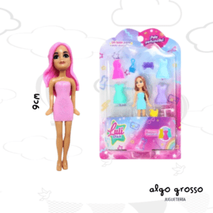 LULI STAR MINI MUÑECA DE 9CM + VESTIDOS - BLISTER art.55846