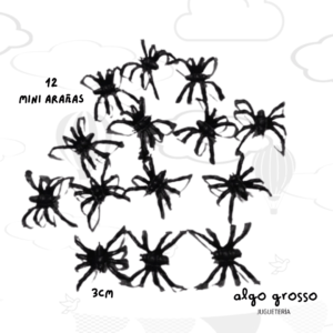 HALLOWEEN SET DE 12 MINI ARAÑAS art.3639
