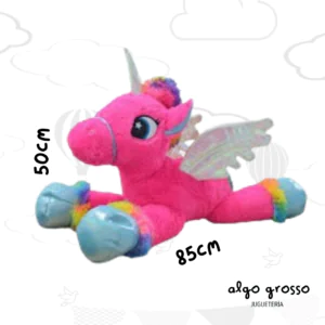 UNICORNIO ECHADO PELUCHE 80CM art.7862
