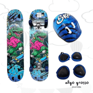 SKATE + SET DE PROTECCION EN BOLSO art.10104