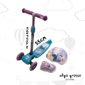 MONOPATIN STITCH PLEGABLE + SET DE PROTECCION art.12289