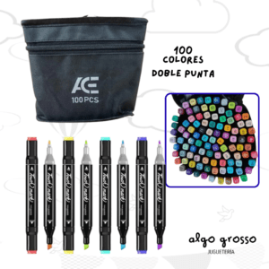 MARCADORES DOBLE PUNTA TOUCH 100 UNIDADES BOLSO art.T1-100