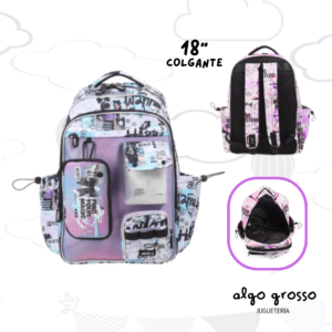 MOCHILA COLGANTE 18" CHIMOLA - HOLOGRAM PURPLE art.TR214