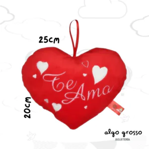 CORAZON ALMOHADON DE PELUCHE DE 20CM - FRASE TE AMO  art.2062