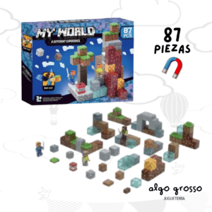 MINECRAFT CUBOS MAGNETICOS - MY WORLD - 87 PIEZAS art.SX-87