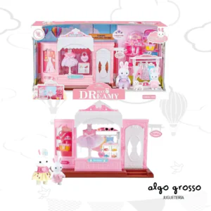 CONEJOS AFELPADO BAY DREAMY CON BOUTIQUE Y ACCESORIOS art.6740