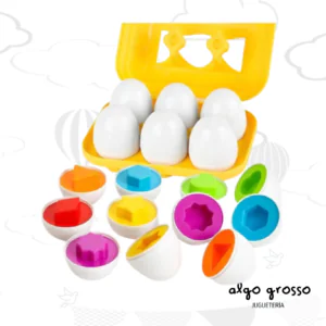 SET DE 6 HUEVOS CON FIGURAS GEOMETRICOS art.3159551