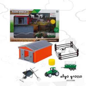 SET DE GRANJA - FARM WORLD GALPON + TRACTOR art.7112