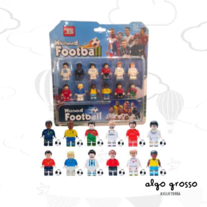 FOOTBALL SET 12 MUÑECOS DE JUGADORES SIMIL BLOQUES "ALTERNATIVO"