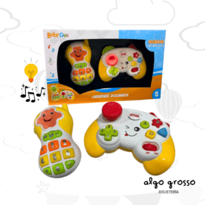 BABY GUS TELEFONO Y JOYSTICK CON LUZ Y SONIDO art.55488