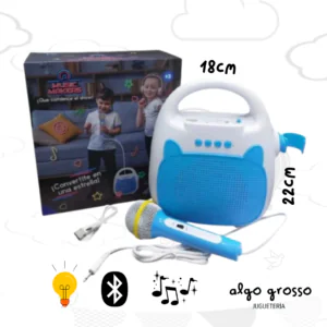 MUSIC MAKERS PARLANTE CON MICROFONO AZUL art.CKSUR1104