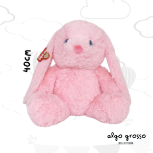 CONEJO ROSA DE PELUCHE DE 40CM art.6217