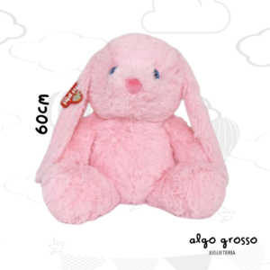 CONEJO ROSA DE PELUCHE DE 60CM art.6218