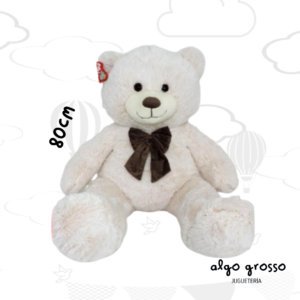 OSO DE PELUCHE BEIGE DE 80CM CON MOÑO art.6220