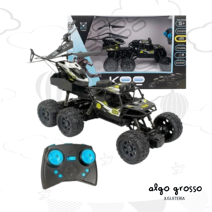 AUTO RADIO CONTROL RECARGABLE CON HELICOPTERO KOO art.2023