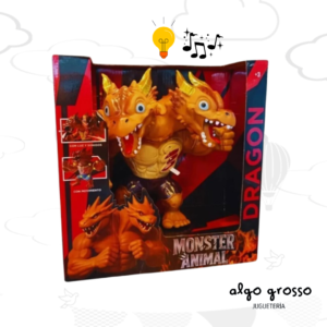 MONSTER ANIMAL DRAGON DOS CABEZAS CON SONIDO art.56357