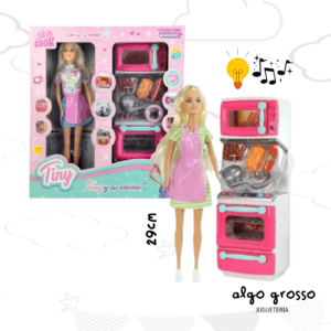 TINY MUÑECA CON COCINA CON LUZ Y SONIDO art.56668