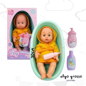 TINY SET DE BEBOTE TOM DE 30CM CON BAÑERA +ACCESORIOS art.56617