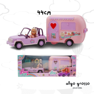 LUCY POP MUÑECA VIAJERA CON CAMIONETA Y MASCOTAS art.56584