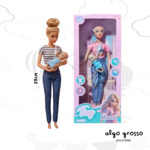 TINY MUÑECA MAMA CON BEBE art.56639