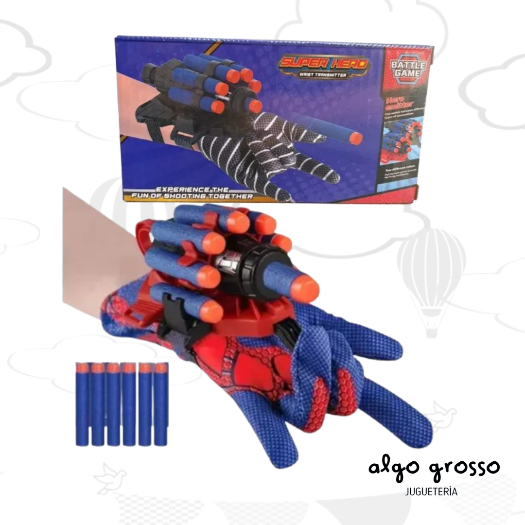 SUPER HERO GUANTE CON LANZA DARDOS art.MK093