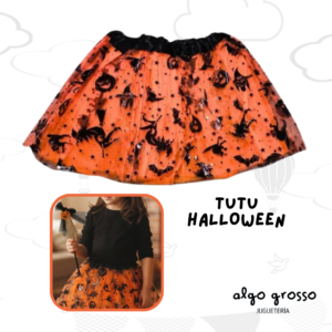 HALLOWEEN TUTU NARANJA ESTAMPAS BRUJAS art.MM180-05
