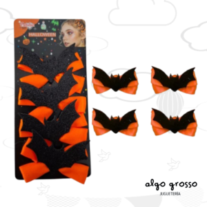 HALLOWEEN SET DE 4 MOÑOS NARANJA FLUO art.643-03