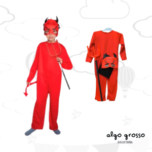 DISFRAZ HALLOWEEN DIABLO ROJO CON TRIDENTE TALLE 1 art.CAD1442